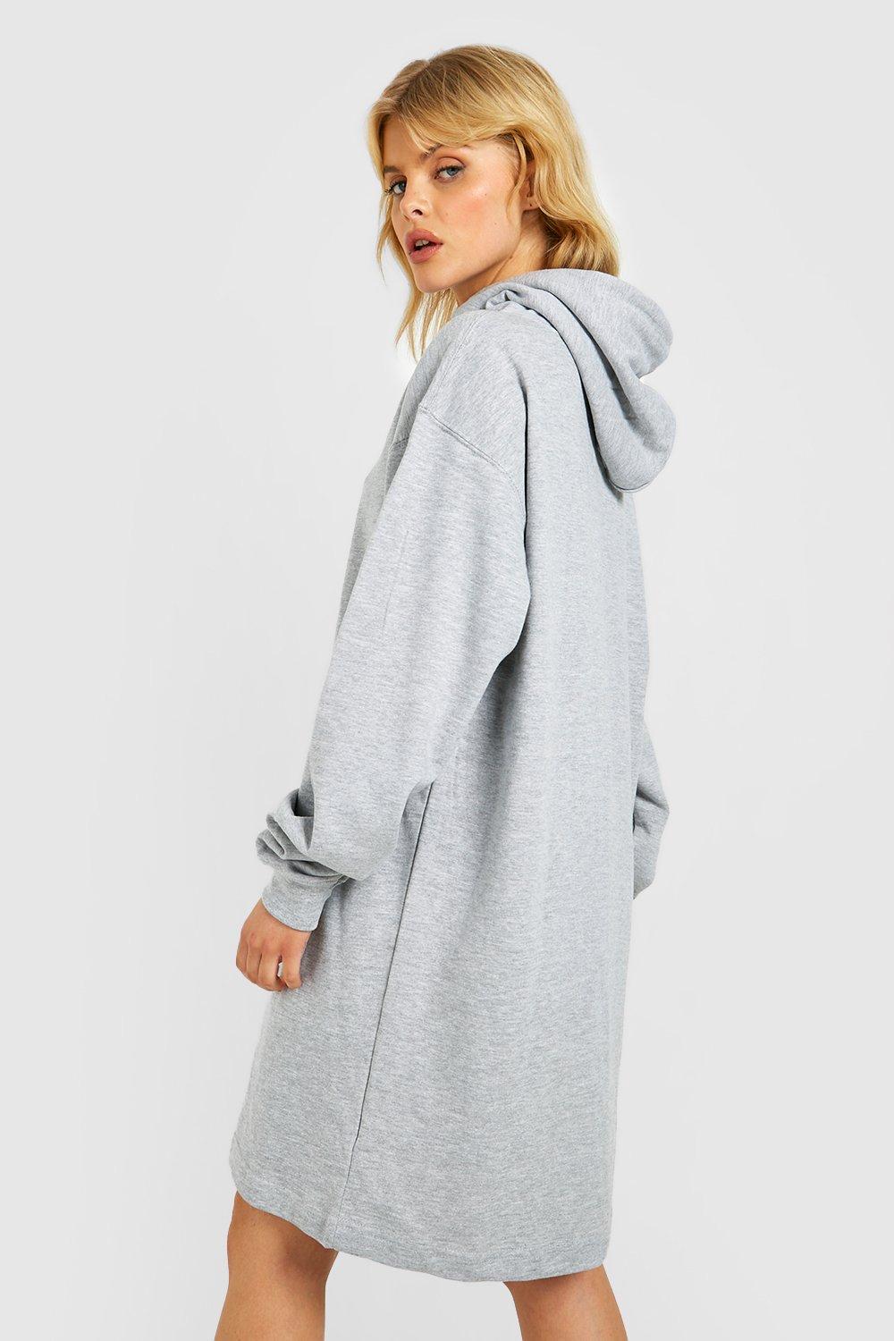 Hoodie clearance dress boohoo